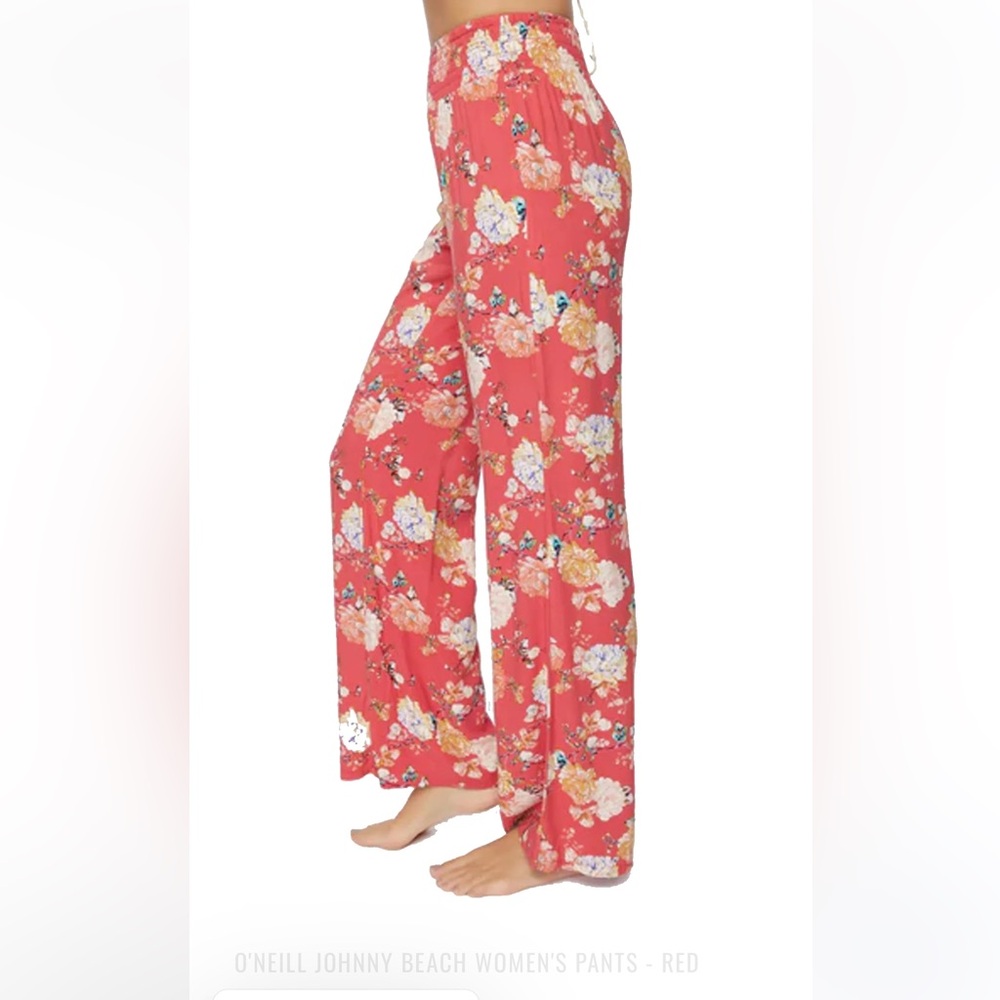 O'NEILL JOHNNY BEACH WOMEN'S PANTS - RED large NWT - Picture 2 of 7